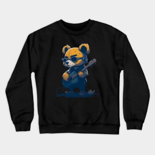 Bear Playing Guitar Crewneck Sweatshirt